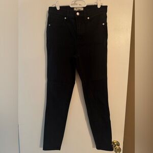Madewell 10in High Rise Black Skinny Jean